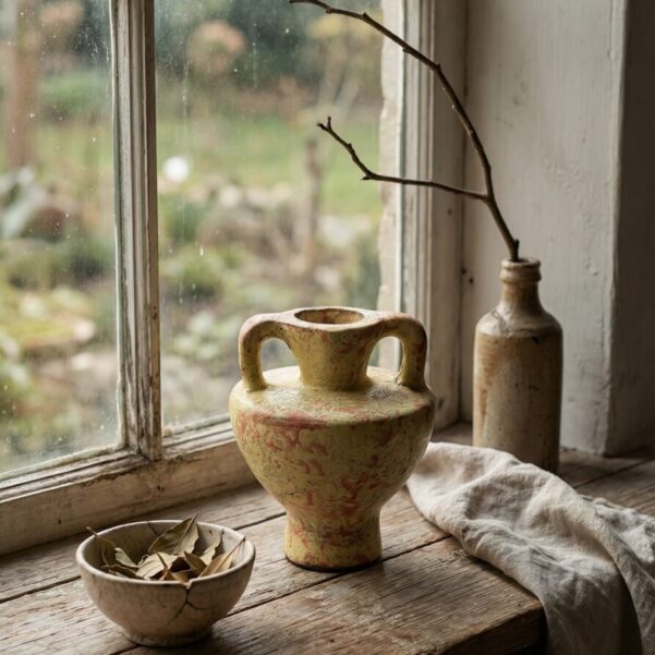 Ribbed Ceramic Vase