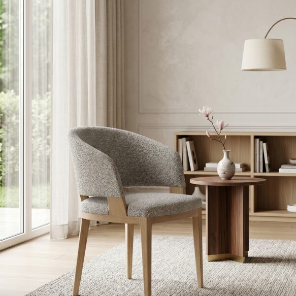 Milou Chair – Premium Architectural Fabric Dining & Accent Chair