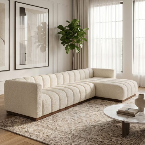 Klaud Sofa – Premium Architectural Modular Channel-Tufted Sectional Lounge Collection