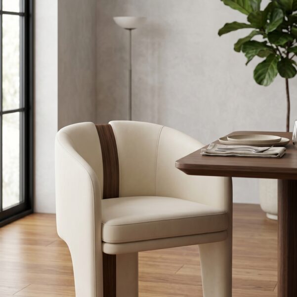 Beverly Dining Chair – Premium Architectural Fully Upholstered Luxury Dining Armchair