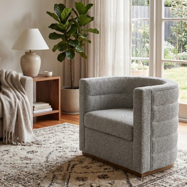 Klaud Lounger – Premium Architectural Horizontal-Channeled Luxury Armchair